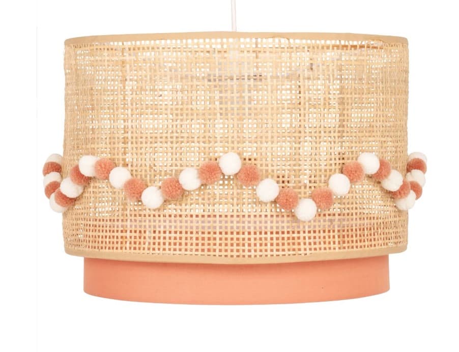 Rieten Hanglamp - Roze