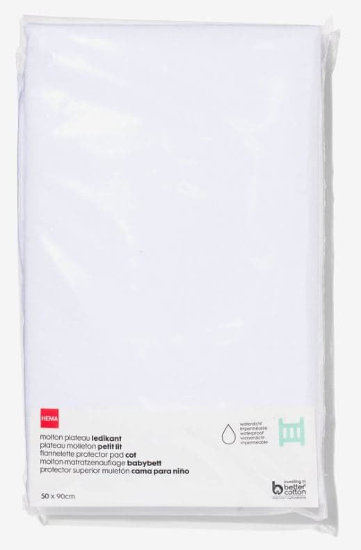 Molton matrasbeschermer ledikant 50x90